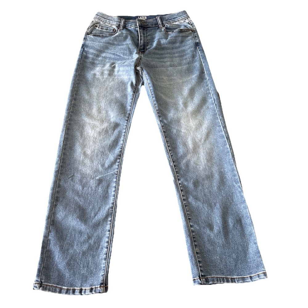 Lazer Boys Flex Straight Knit Denim Jeans Size 14
